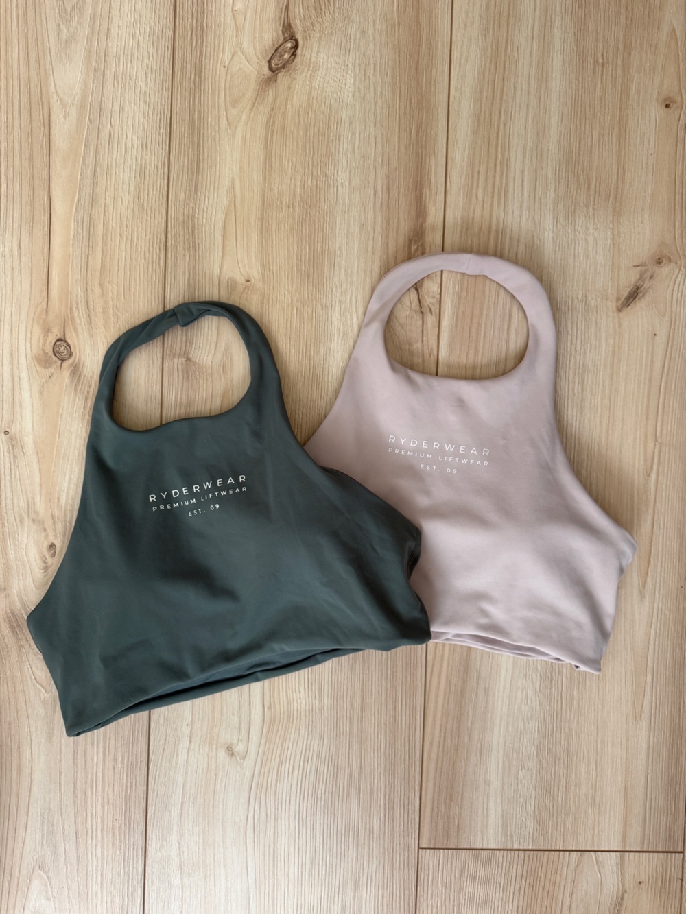 Ryderwear Mauve Pink & Olive Green Seamless Sports Bras